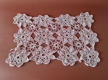 Load image into Gallery viewer, Rare Crochet Doily Ornamental Table Place Mat , Pink Colour, Genuine Vintage
