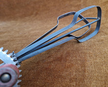 Load image into Gallery viewer, Vintage Rotary Hand Whisk Egg Whisk Hand Beater Mixer Red Wooden Handle Skyline Retro
