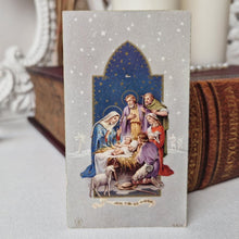 Load image into Gallery viewer, True Vintage Small Baby Jesus and Mary Blank Message Card Christmas Theme Ephemera Unused Condition
