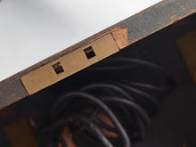 Load image into Gallery viewer, Vintage Electrician's Wooden Tool Chest with Original Leather Strap
