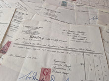Load image into Gallery viewer, 15 x vintage ephemera share / stock certificates statements , W Douglas Derry &amp; Co Stock and Share B

