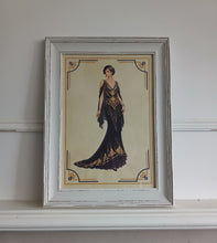 Load image into Gallery viewer, Framed Art Deco Lady Fashion Print Vintage Style Wall Art Picture 36 x 27cm
