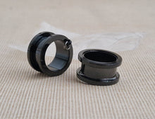 Load image into Gallery viewer, 16mm Alloy Black Steel Screw-On Ear Plug Stretcher Expander Piercing 1Pair
