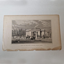 Load image into Gallery viewer, Vintage Book Plate Print: One of the new lodges, Hyde Park, London Drawn By Thomas Hosmer Shepherd E
