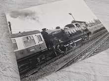 Load image into Gallery viewer, Black White Photo Locomotive Steam Engine Great Central Railway 24/11/87 69523 Rothley to Laughborou
