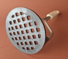 Load image into Gallery viewer, Vintage White Plastic Handle Potato Masher Retro Kitchenalia
