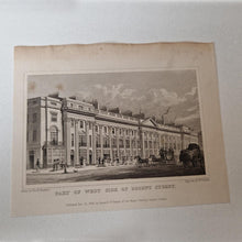 Load image into Gallery viewer, Vintage Book Plate Print Engraving, Part of West side of Regent Street London, England Drawn by T.H.
