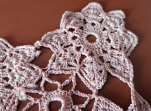 Load image into Gallery viewer, Rare Crochet Doily Ornamental Table Place Mat , Pink Colour, Genuine Vintage

