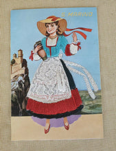Load image into Gallery viewer, Vintage Postcard Spain Spanish Lady Silk Embroidery Unposted Condition 14.7cm X 10cm
