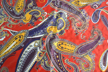 Load image into Gallery viewer, Vintage Ladies Headscarf Mixed Colours Paisley Patterns. 100% Polyester
