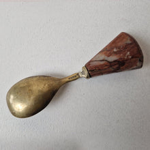 Load image into Gallery viewer, Rare Polished Marble Stone Handle Small EPNS Silver Plated Spoon 11.5cm long
