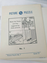 Load image into Gallery viewer, Vintage PICTURE PUZZLES No.7 PGP Party Game Publishers 50s Retro
