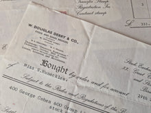Load image into Gallery viewer, 15 x vintage ephemera share / stock certificates statements , W Douglas Derry &amp; Co Stock and Share B
