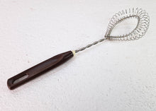 Load image into Gallery viewer, Vintage Probus Fackelmann Lichfield Coil Rim Whisk Whip Stainless Steel Brown Plastic Handle
