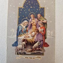 Load image into Gallery viewer, True Vintage Small Baby Jesus and Mary Blank Message Card Christmas Theme Ephemera Unused Condition
