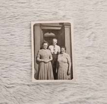 Load image into Gallery viewer, Vintage Sepia Colour Old Family Photograph, 2  Woman and a Smartly Dressed Old Man, Date Uknown, Vol
