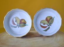 Load image into Gallery viewer, 2 x Royal Worcester Evesham Gold Ramekin / Single Portion Flan Dish Apple Autumn

