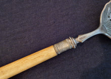 Load image into Gallery viewer, Vintage Sugar Sifter Spoon With Cream Colour Plastic Handle - English, Marked D&amp;A, 16cm long
