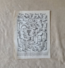 Load image into Gallery viewer, Vintage Drawing Image Book Plate , Boots and Shoes Image Illustrations, When Was That Boot Worn? Old
