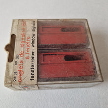 Load image into Gallery viewer, Vintage Flambo Filling Cabinet Window Signals Indexing Part Metal Red Colour
