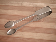 Load image into Gallery viewer, Vintage Silver-Plated Sugar Tongs 15cm Long Stamped Hallmarks Elegant Collectible
