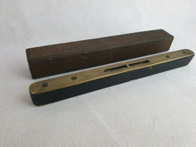 Load image into Gallery viewer, Vintage Brass / Wood Spirit Level, Marked TS Stacey, Vintage Measuring Tool
