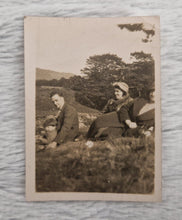 Load image into Gallery viewer, Vintage Sepia Colour Old Family Travel Photograph, 2  Woman and a Smartly Dressed Young Man, Date Uk
