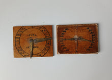 Load image into Gallery viewer, Antique Royal Bezique Register Score Counters Wooden Card Game Scorers Pair

