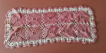 Load image into Gallery viewer, Rare Crochet Doily Ornamental Table Place Mat , Pink Colour with white border
