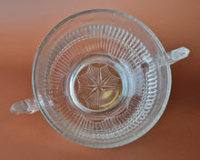 Load image into Gallery viewer, Vintage Cut Glass 2-Handled Cream Soup Bowl , Clear, 7cm high, 12cm diameter
