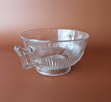 Load image into Gallery viewer, Vintage Cut Glass 2-Handled Cream Soup Bowl , Clear, 7cm high, 12cm diameter
