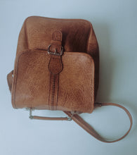 Load image into Gallery viewer, Vintage 1970s Brown Faux Leather Satchel Shoulder Bag Briefcase Retro Unisex

