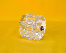 Load image into Gallery viewer, Clear Glass Octagon Scarf Pin Pot, Vintage unusual item
