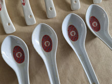 Load image into Gallery viewer, 12 x Vintage Ceramic &amp; Plastic Chinese soup spoons
