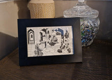 Load image into Gallery viewer, Vintage Book Plate Illustration Picture Frame Arabian Nights Queen Shahrazad
