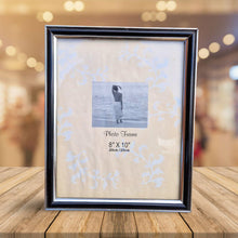 Load image into Gallery viewer, Classic Black &amp; Silver tone finish picture frame with glass , Photo frame* free standing, 20cm x 25c
