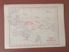 Load image into Gallery viewer, 4 x Vintage Printed Maps Of India and Ceylon , South Africa, Asia, United States and Canada, Old Boo

