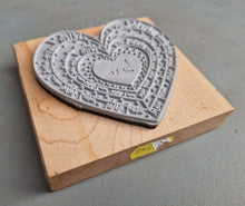 Load image into Gallery viewer, Love Heart in a Rubber Wood mounted stamp With Love Anna Stemplewska
