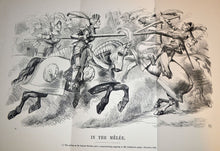 Load image into Gallery viewer, Vintage Large Print: IN THE MELEE, PUNCH Cartoon, Armour Knight &amp; Horse
