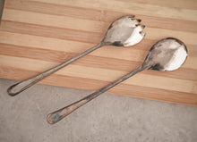 Load image into Gallery viewer, Vintage Silver Plated Salad Serving Set – 23cm Long – Elegant Tableware
