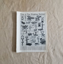 Load image into Gallery viewer, Weighing Machine Image Illustrations Vintage Drawing Image Book Plate, What is That Weighing Machine
