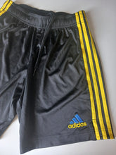 Load image into Gallery viewer, Adidas Manchester United Away Football Shorts Black Gold Mens Size S
