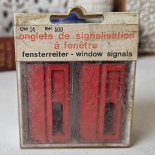 Load image into Gallery viewer, Vintage Flambo Filling Cabinet Window Signals Indexing Part Metal Red Colour
