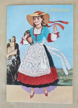 Load image into Gallery viewer, Vintage Postcard Spain Spanish Lady Silk Embroidery Unposted Condition 14.7cm X 10cm
