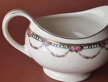 Load image into Gallery viewer, Retro J&amp;G Meakin Pottery Ceramic Sauce / Gravy Boat / Custard Jug, Rose Floral Pattern
