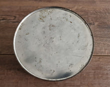 Load image into Gallery viewer, Vintage Children Playing Chef and Baker with Ingredients Blue Tin Metal Canister
