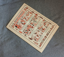 Load image into Gallery viewer, Vintage Peter and Peggy Cricket Match in the Jungle Book Print 35 x 25.5cm
