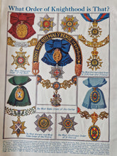 Load image into Gallery viewer, Vintage Drawing Image Book Plate , Order Of Knighthood Medal Image Illustrations, What Order of Knig
