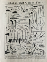 Load image into Gallery viewer, Gardening Tools &amp; Equipments Image Illustrations Vintage Drawing Image Book Plate, What is That Gard

