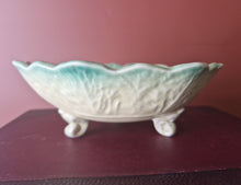 Load image into Gallery viewer, Vintage Antique Crown Devon, Fielding  Footed Fruit or Centre Bowl , Green &amp; Yellow Colour
